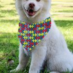 Autism Awareness Puzzle Print Over The Collar Dog Bandana
