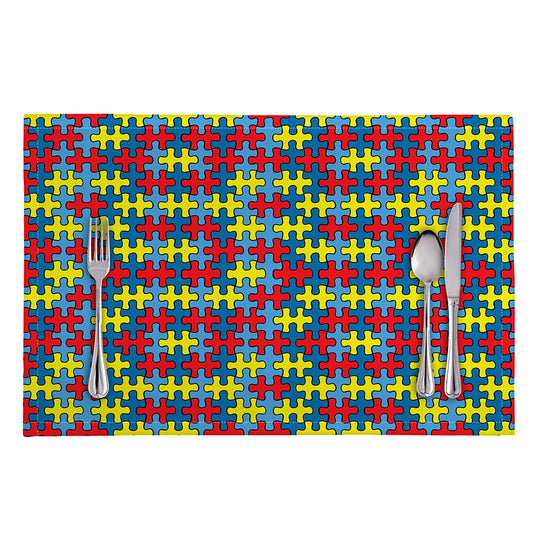 Autism Awareness Puzzle Print Placemat
