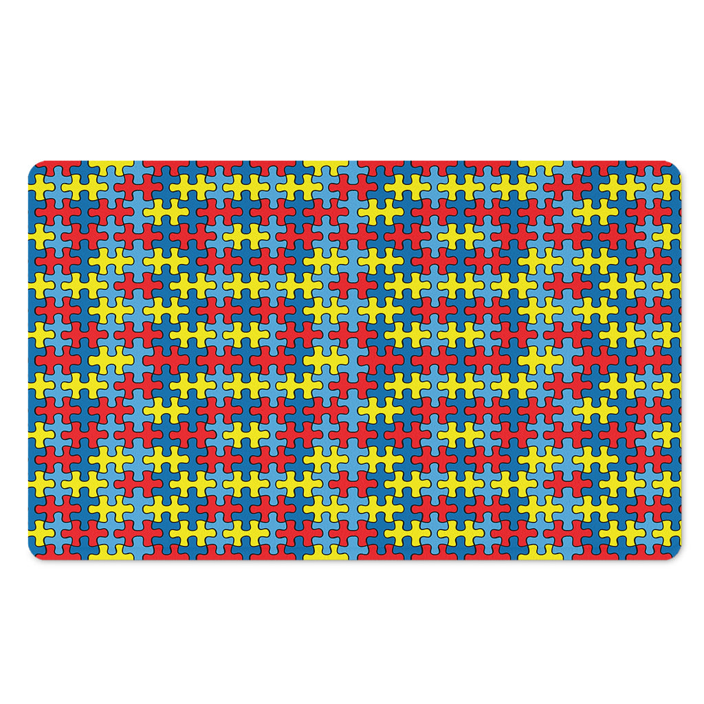 Autism Awareness Puzzle Print Polyester Doormat