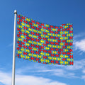 Autism Awareness Puzzle Print Polyester Flag