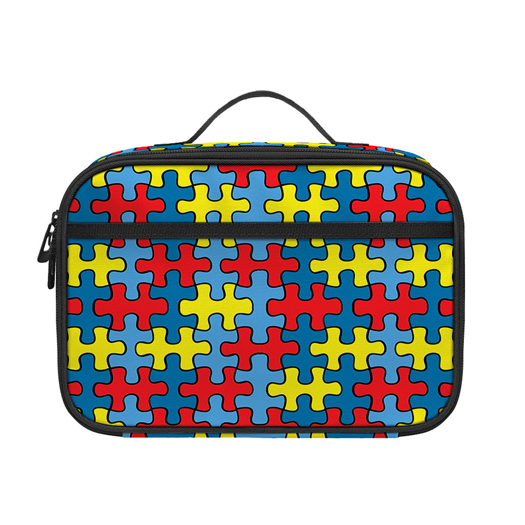 Autism Awareness Puzzle Print Portable Lunch Bag