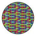 Autism Awareness Puzzle Print Round Floor Mat