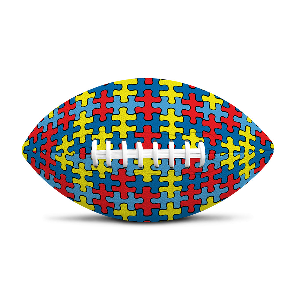 Autism Awareness Puzzle Print Rugby Ball
