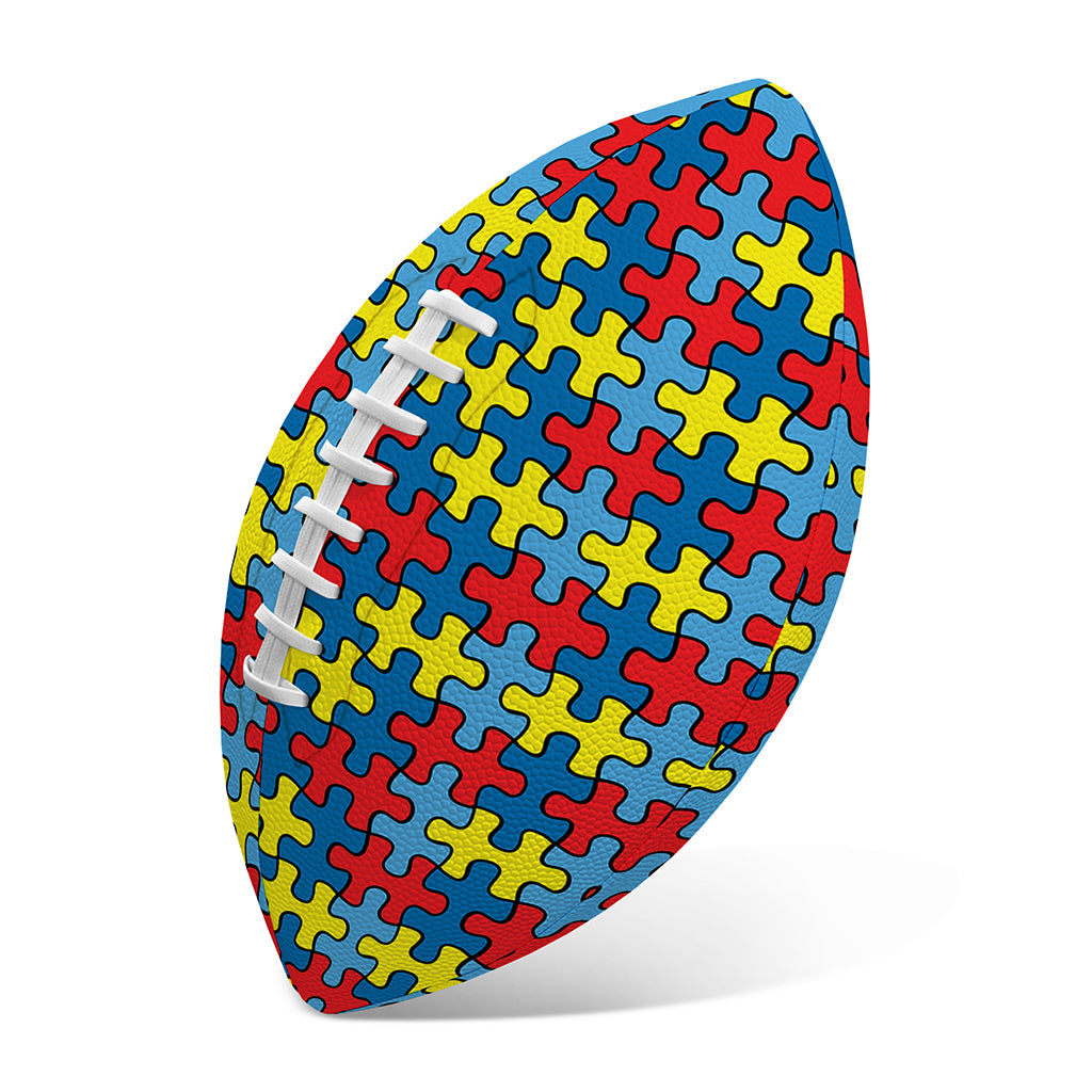 Autism Awareness Puzzle Print Rugby Ball