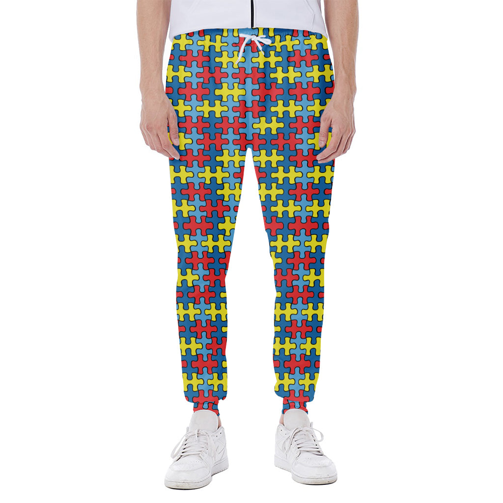 Autism Awareness Puzzle Print Scuba Joggers
