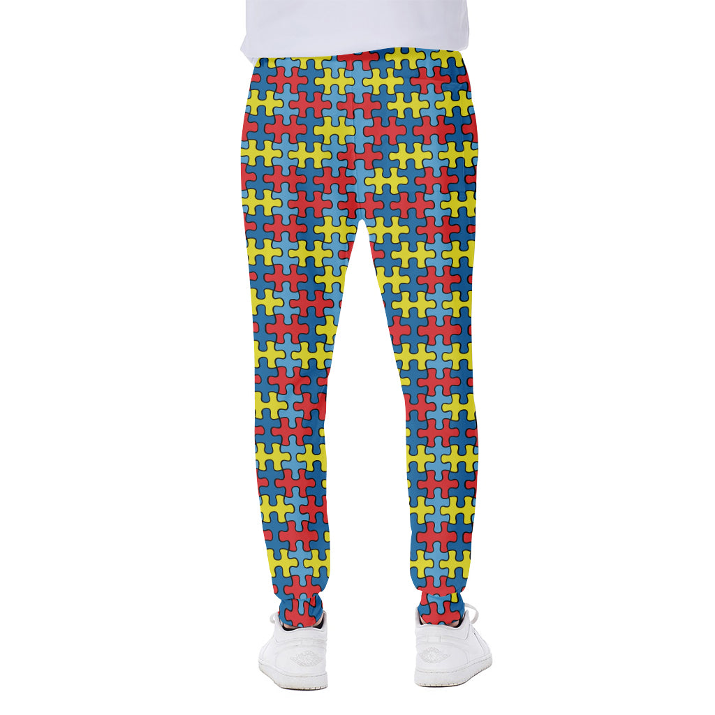 Autism Awareness Puzzle Print Scuba Joggers