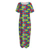 Autism Awareness Puzzle Print Short Sleeve Long Nightdress