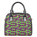 Autism Awareness Puzzle Print Shoulder Handbag