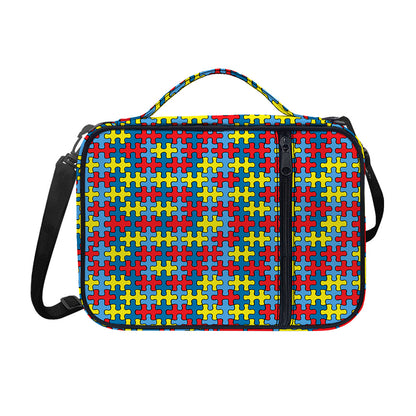 Autism Awareness Puzzle Print Shoulder Strap Bible Bag