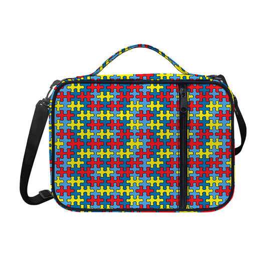 Autism Awareness Puzzle Print Shoulder Strap Bible Bag