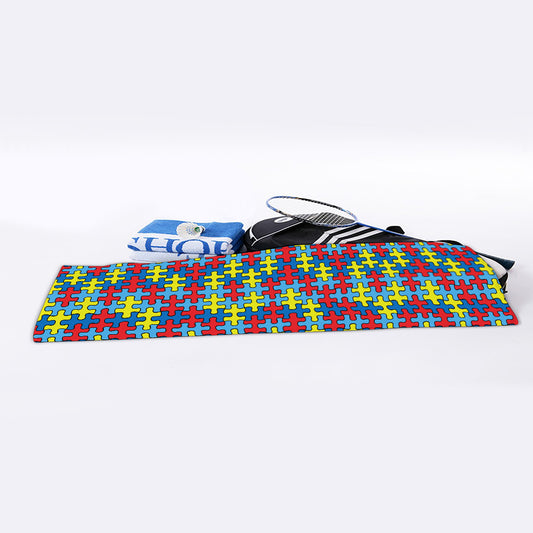 Autism Awareness Puzzle Print Sports Towel
