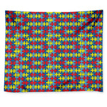 Autism Awareness Puzzle Print Tapestry