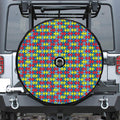 Autism Awareness Puzzle Print Tire Cover With Camera Hole