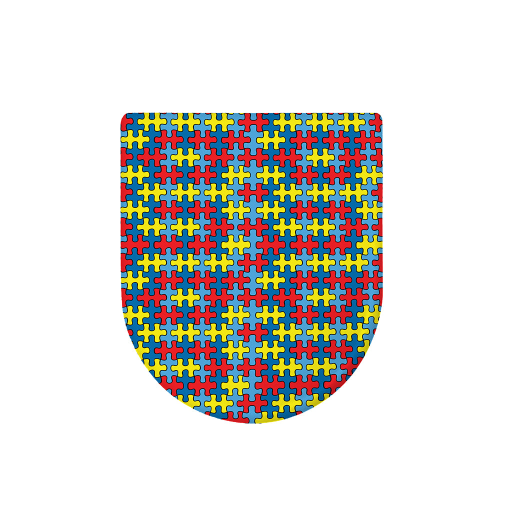Autism Awareness Puzzle Print Toilet Lid Cover