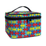 Autism Awareness Puzzle Print Travel Makeup Bag