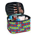 Autism Awareness Puzzle Print Travel Makeup Bag