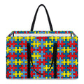 Autism Awareness Puzzle Print Utility Tote Bag