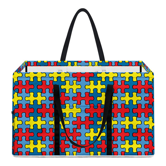 Autism Awareness Puzzle Print Utility Tote Bag