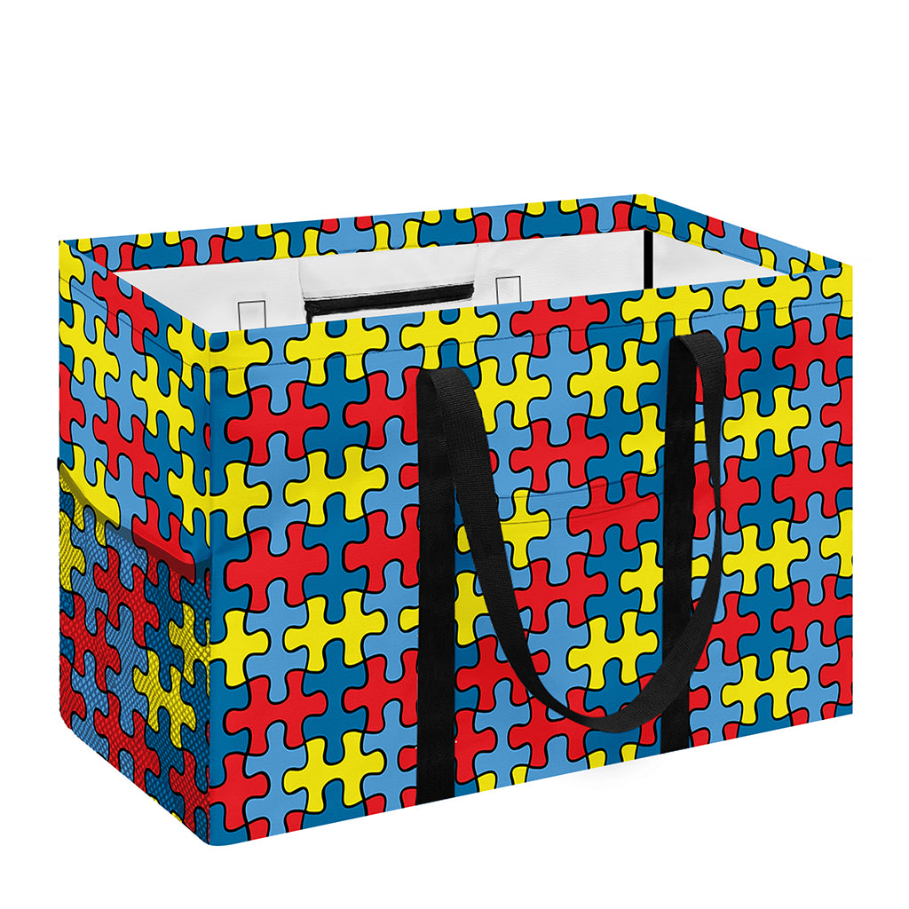 Autism Awareness Puzzle Print Utility Tote Bag