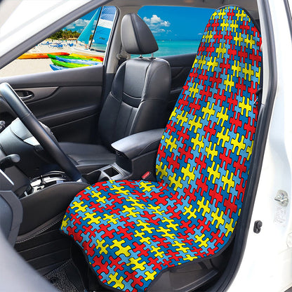 Autism Awareness Puzzle Print Waterproof Car Seat Cover