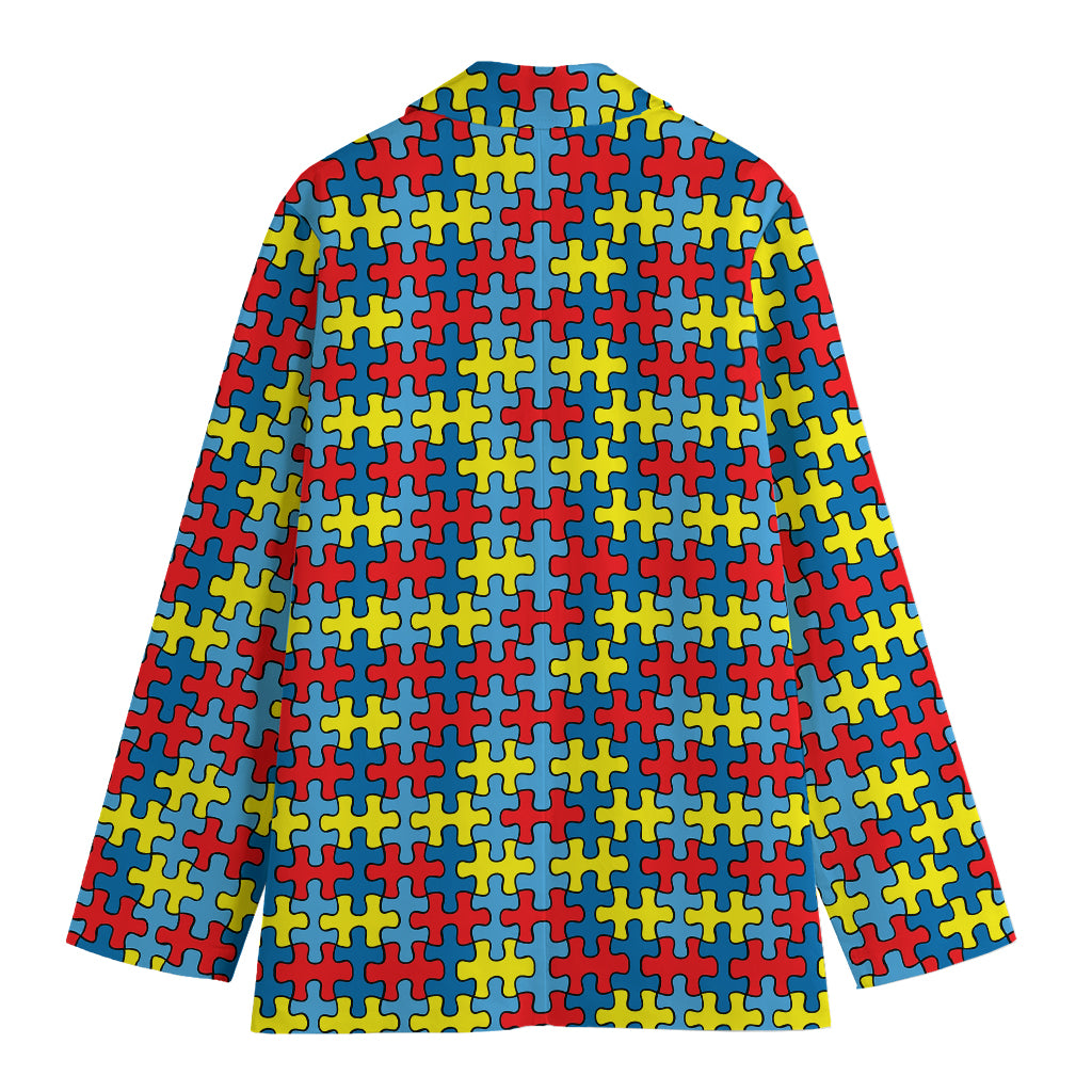 Autism Awareness Puzzle Print Women's Blazer