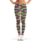 Autism Awareness Puzzle Print Women's Leggings