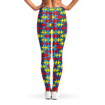 Autism Awareness Puzzle Print Women's Leggings
