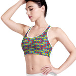 Autism Awareness Puzzle Print Women's Sports Bra
