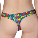 Autism Awareness Puzzle Print Women's Thong