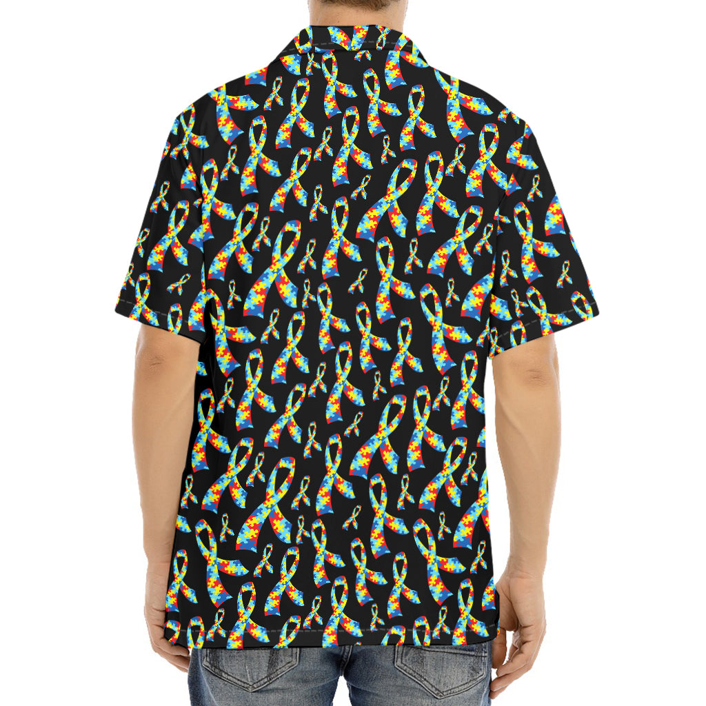 Autism Awareness Ribbon Pattern Print Aloha Shirt