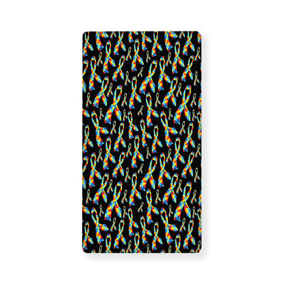 Autism Awareness Ribbon Pattern Print Baby Crib Sheet
