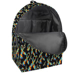 Autism Awareness Ribbon Pattern Print Backpack