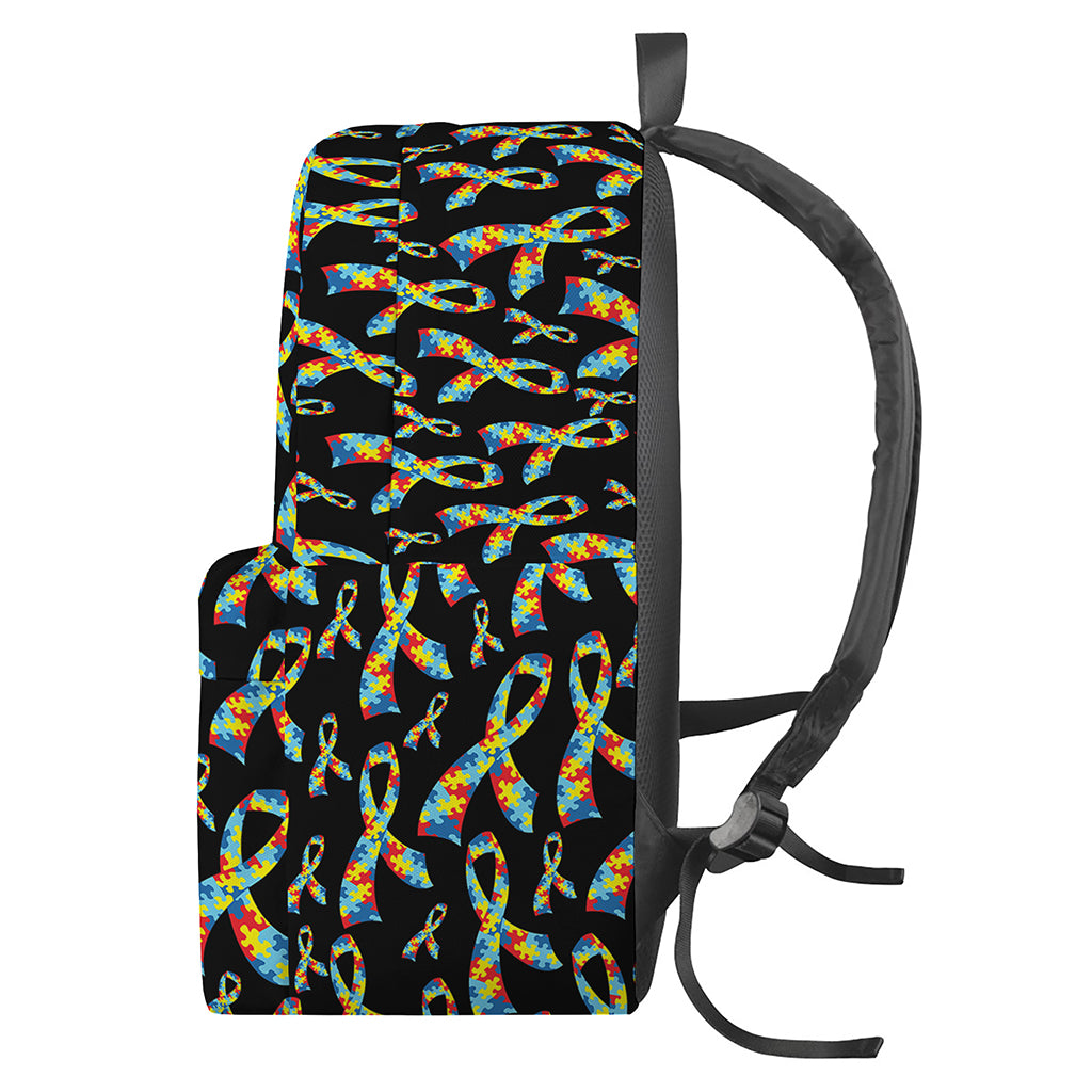 Autism Awareness Ribbon Pattern Print Backpack