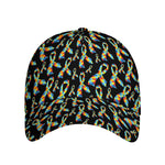 Autism Awareness Ribbon Pattern Print Baseball Cap