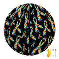Autism Awareness Ribbon Pattern Print Basketball