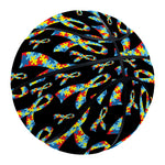 Autism Awareness Ribbon Pattern Print Basketball