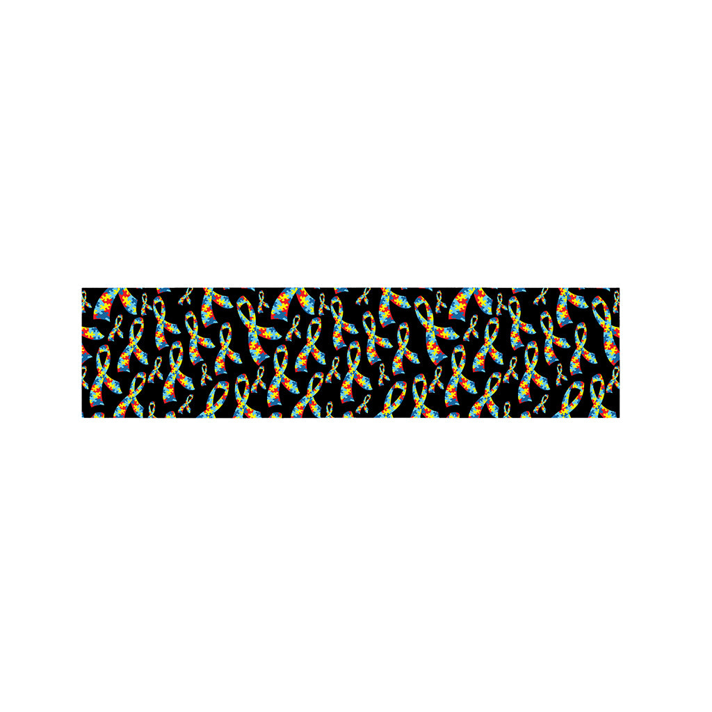 Autism Awareness Ribbon Pattern Print Bed Runner