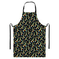 Autism Awareness Ribbon Pattern Print Bib Apron With Pocket