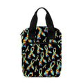 Autism Awareness Ribbon Pattern Print Bible Tote Bag
