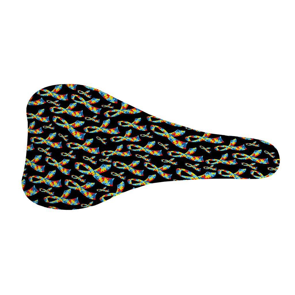 Autism Awareness Ribbon Pattern Print Bicycle Seat Cover