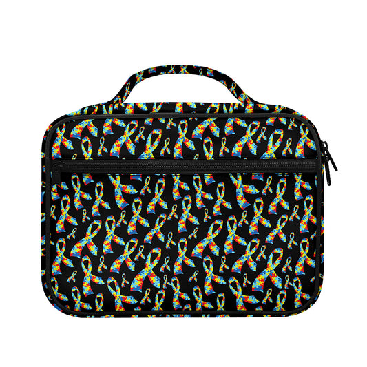 Autism Awareness Ribbon Pattern Print Briefcase Bible Bag