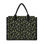 Autism Awareness Ribbon Pattern Print Canvas Tote Bag