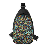 Autism Awareness Ribbon Pattern Print Chest Bag