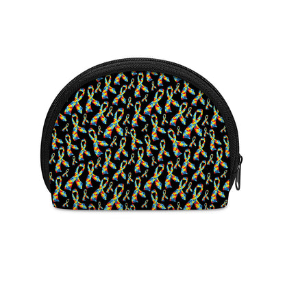 Autism Awareness Ribbon Pattern Print Coin Purse