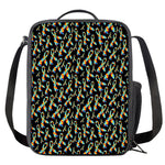 Autism Awareness Ribbon Pattern Print Crossbody Lunch Bag
