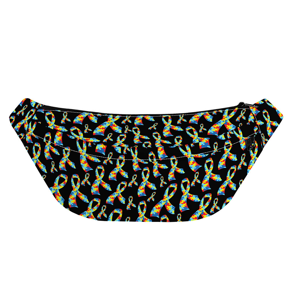 Autism Awareness Ribbon Pattern Print Fanny Pack