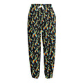 Autism Awareness Ribbon Pattern Print Fleece Lined Knit Pants