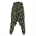 Autism Awareness Ribbon Pattern Print Hammer Pants