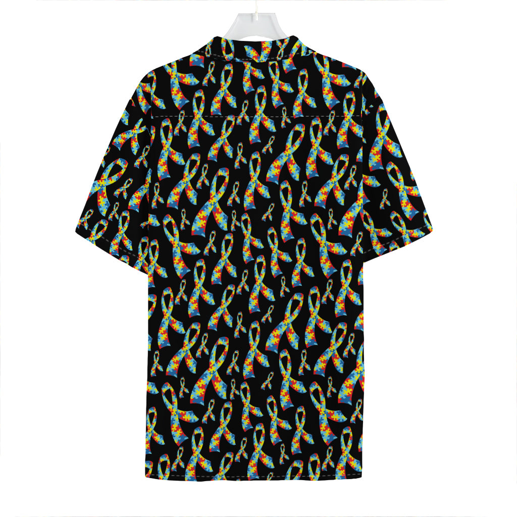 Autism Awareness Ribbon Pattern Print Hawaiian Shirt