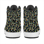 Autism Awareness Ribbon Pattern Print High Top Leather Sneakers